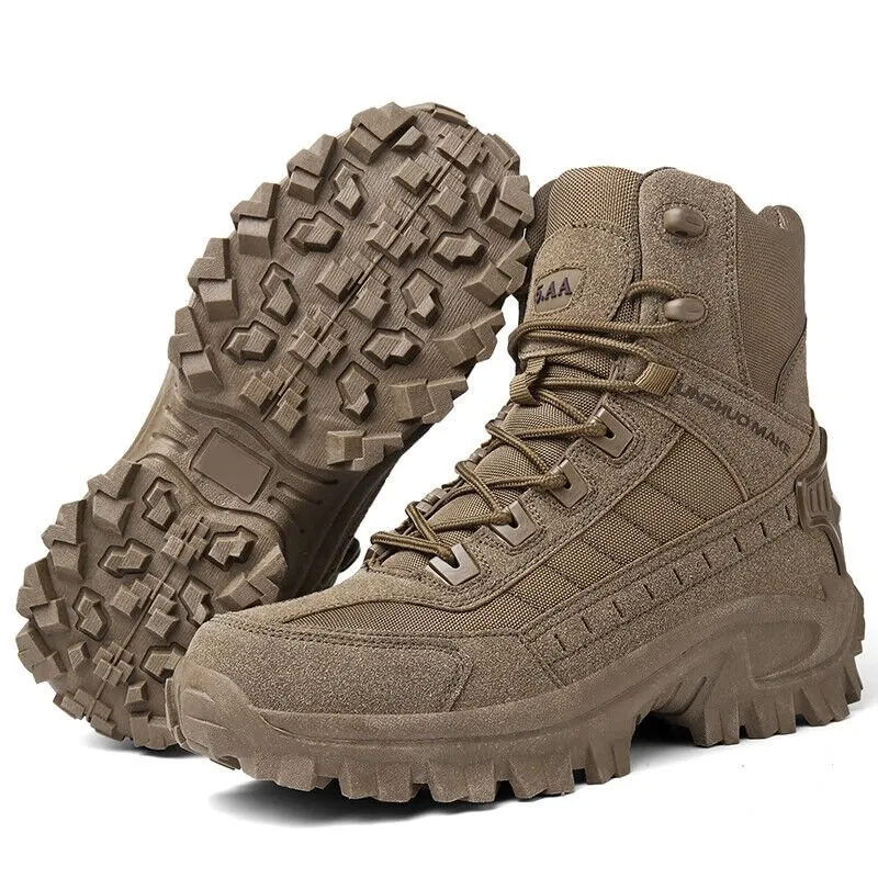 2024Men's Waterproof Outdoor Puncture Resistant Combat Boots (Upgraded Durability)