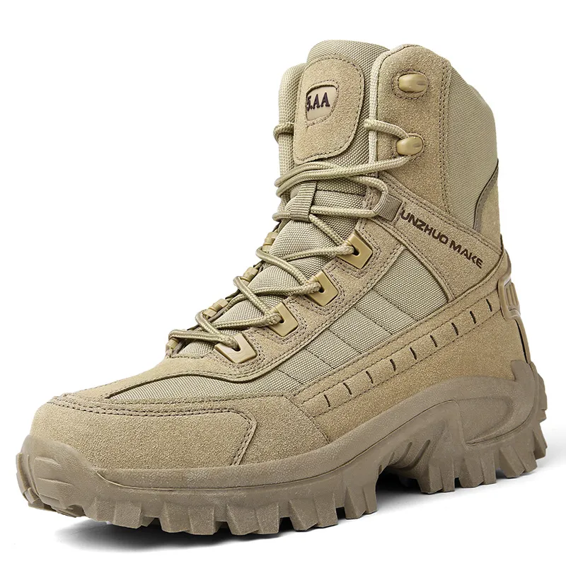 2024Men's Waterproof Outdoor Puncture Resistant Combat Boots (Upgraded Durability)