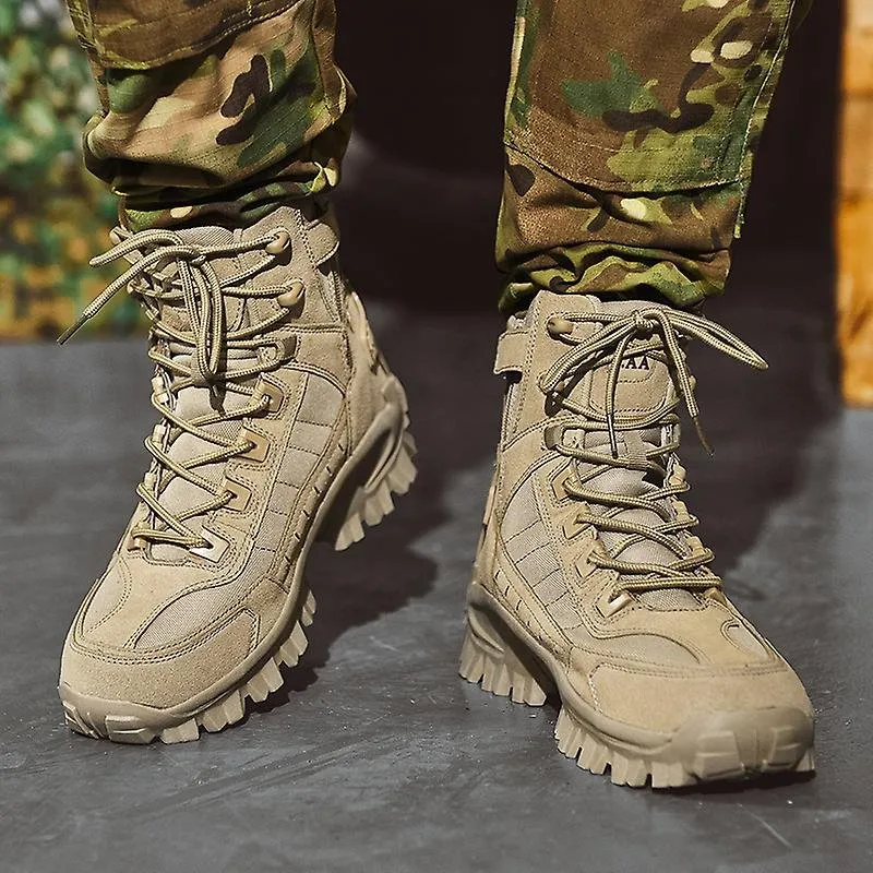 2024Men's Waterproof Outdoor Puncture Resistant Combat Boots (Upgraded Durability)