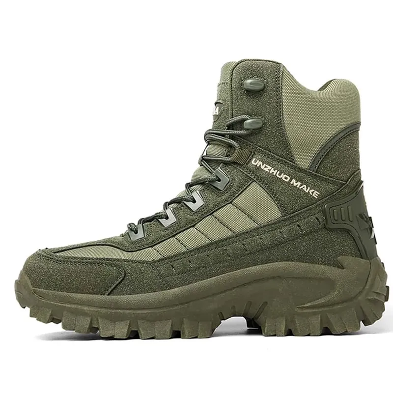 2024Men's Waterproof Outdoor Puncture Resistant Combat Boots (Upgraded Durability)