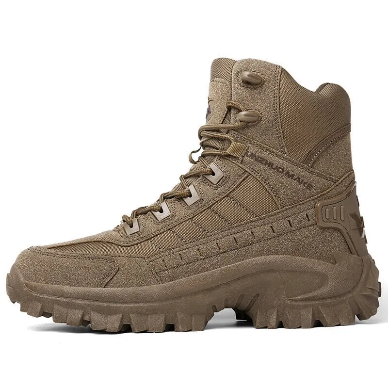 2024Men's Waterproof Outdoor Puncture Resistant Combat Boots (Upgraded Durability)