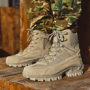 2024Men's Waterproof Outdoor Puncture Resistant Combat Boots (Upgraded Durability)