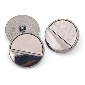 5 Pcs Vintage Metal Buttons Women Coat Sweaters Garment Decorations Accessories(Gun Black,18mm)
