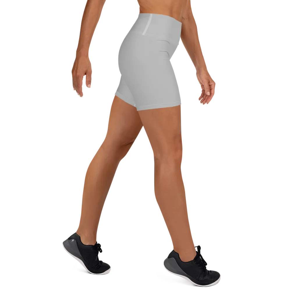 Athletic Apparatus Grey 2 White logo White stitch Yoga Shorts