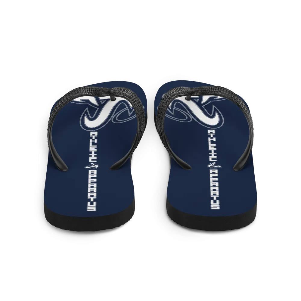 Athletic Apparatus Navy White logo Flip-Flops
