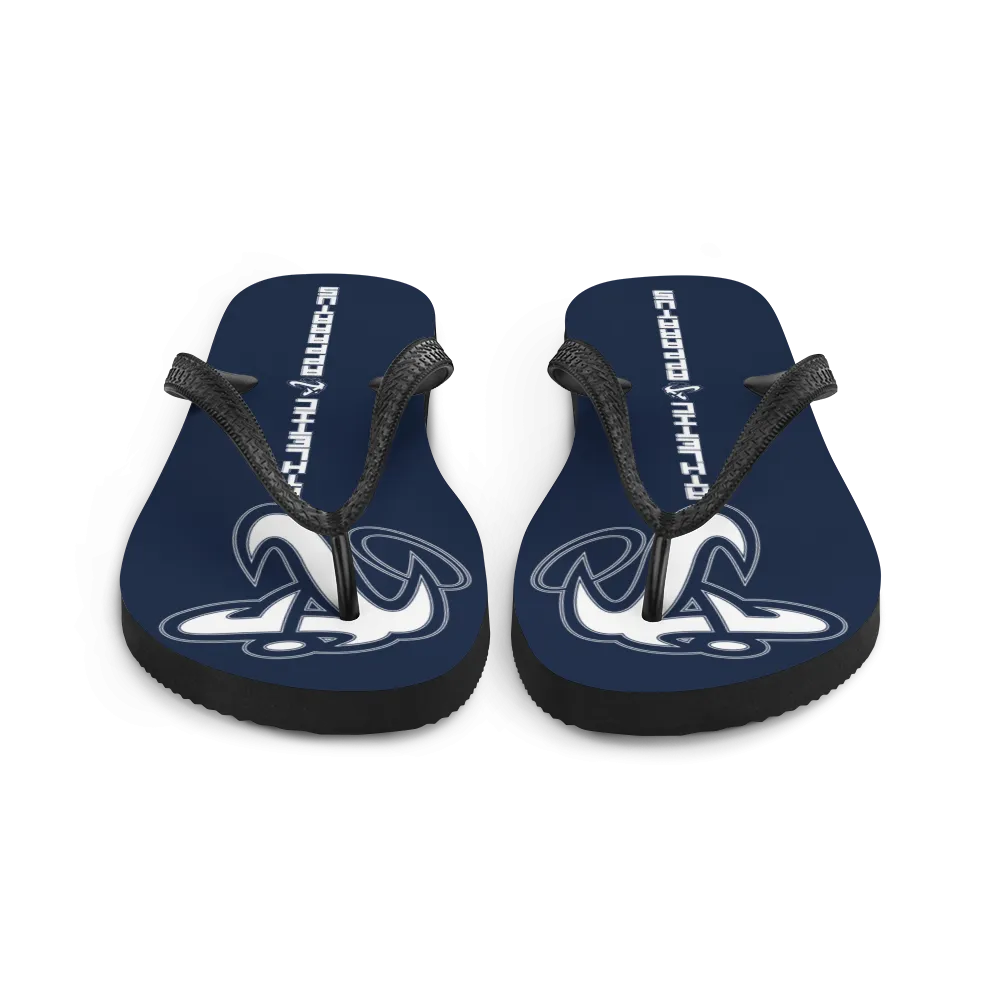 Athletic Apparatus Navy White logo Flip-Flops