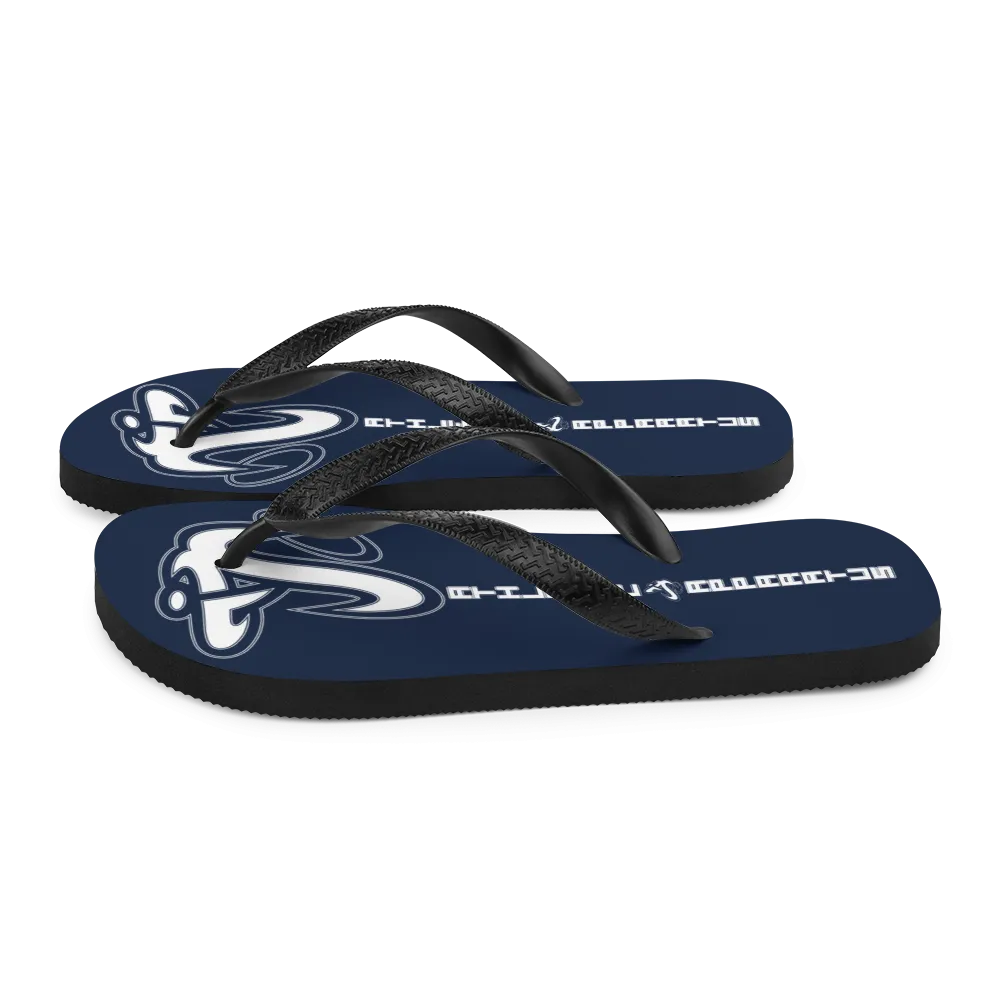 Athletic Apparatus Navy White logo Flip-Flops