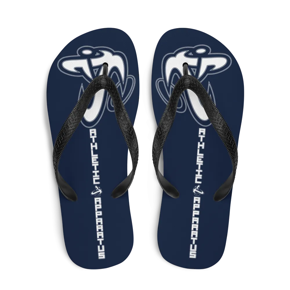Athletic Apparatus Navy White logo Flip-Flops