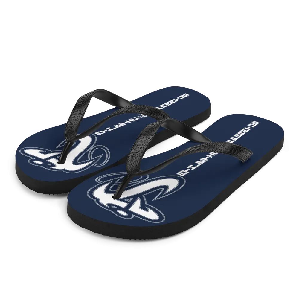 Athletic Apparatus Navy White logo Flip-Flops