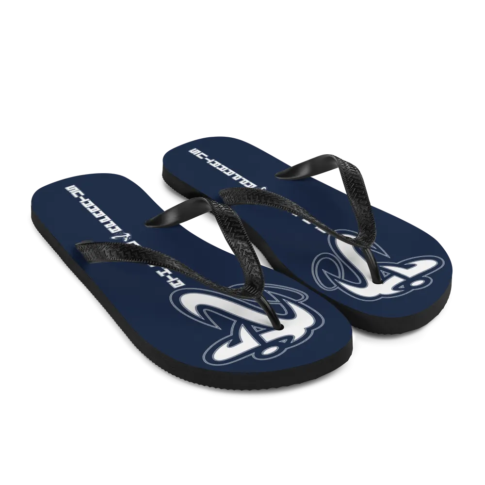Athletic Apparatus Navy White logo Flip-Flops