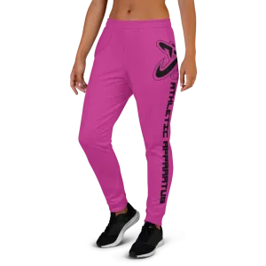 Athletic Apparatus Pink Black Logo Women's Joggers