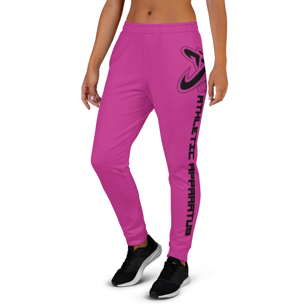 Athletic Apparatus Pink Black Logo Women's Joggers