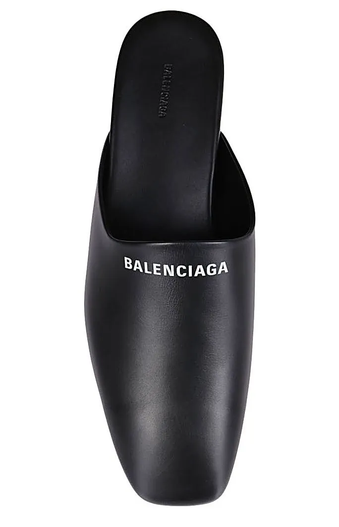 Balenciaga Logo Flat Mules