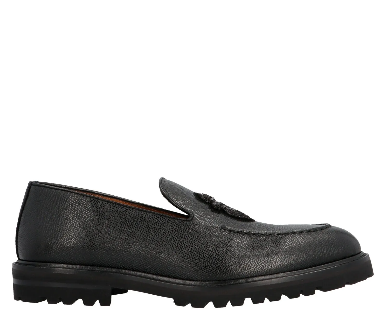 Billionaire Crest Embellished Loafers