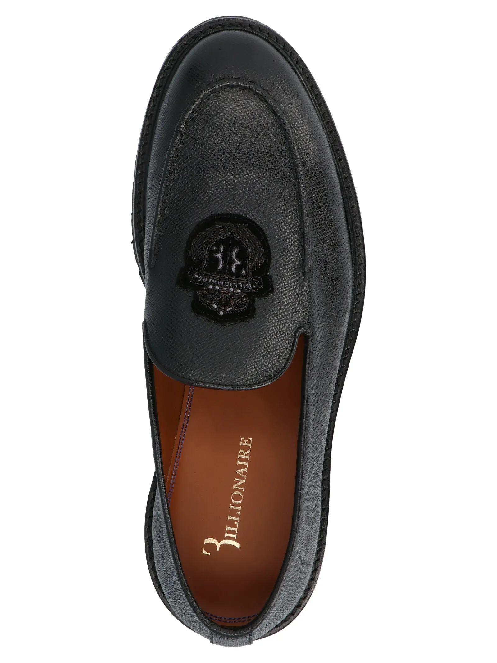 Billionaire Crest Embellished Loafers