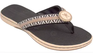 Bonnie black flip flops
