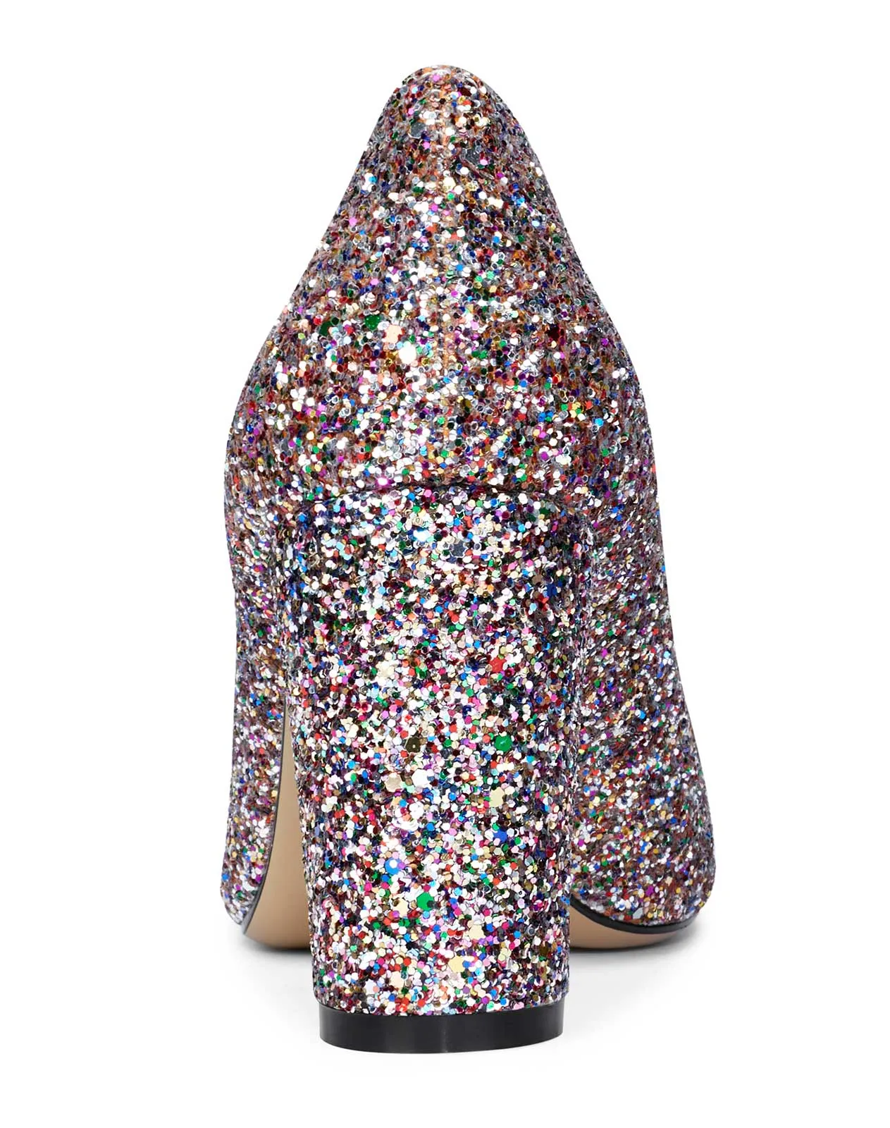 CASTAMERE Womens High Heel Pointed Toe Slip-on Fashion Glitter Pumps 8CM