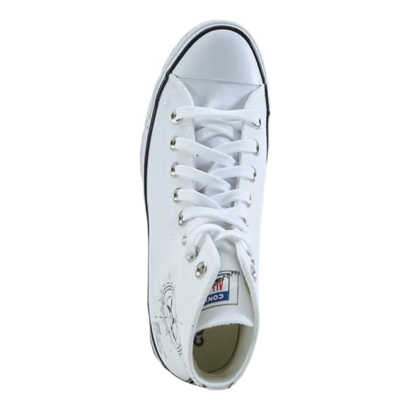 Chuck Taylor All Star White/high Risk Red/clematis B