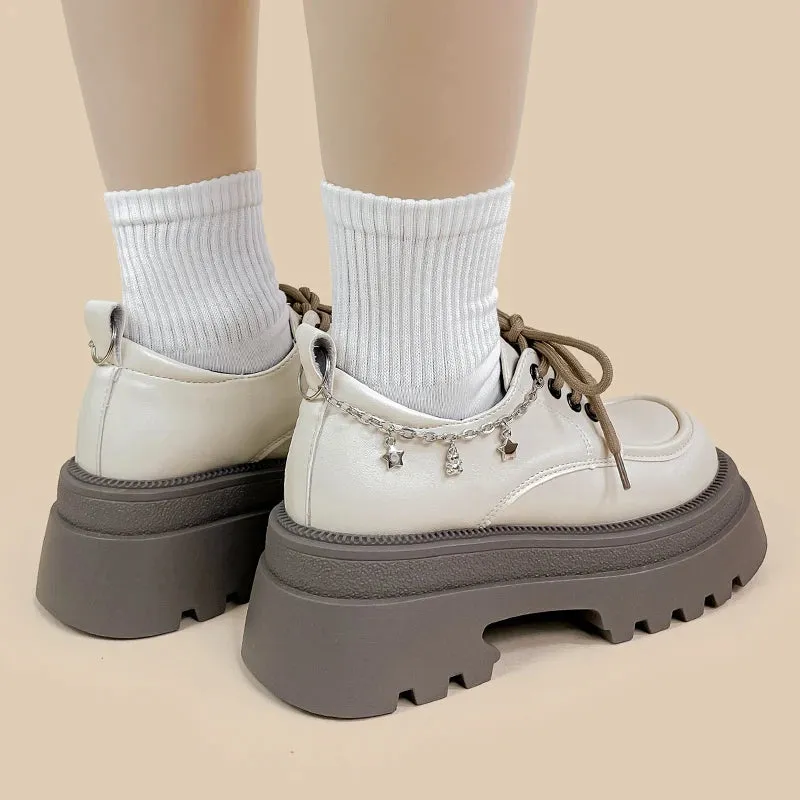 *CLEARANCE* Ultra Chunky Sole Pretty Stars Classic Loafers - Women's