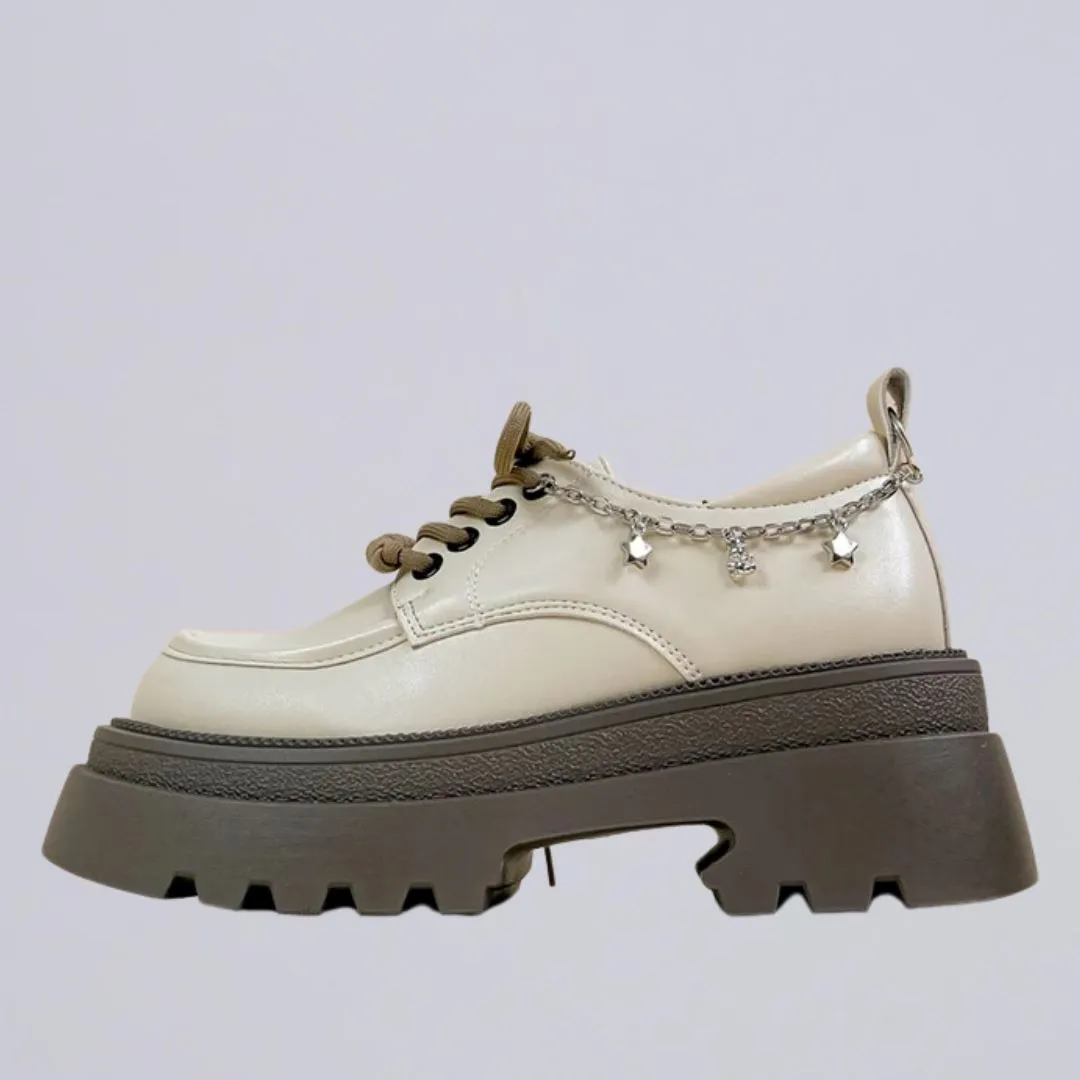 *CLEARANCE* Ultra Chunky Sole Pretty Stars Classic Loafers - Women's