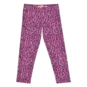 CrayonFlakes Kids Wear for Girls Cotton Printed Soft Leggings Purple