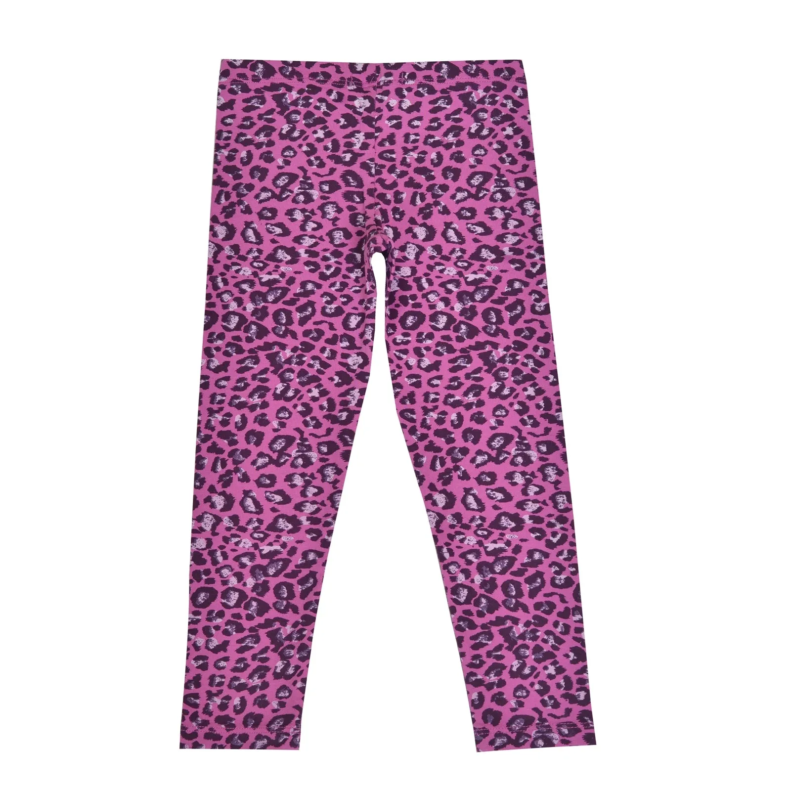 CrayonFlakes Kids Wear for Girls Cotton Printed Soft Leggings Purple
