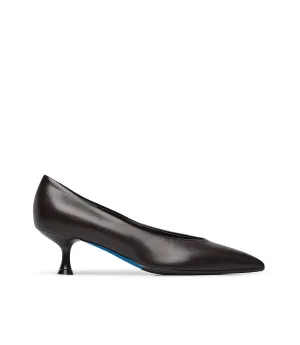 Dark brown nappa pumps