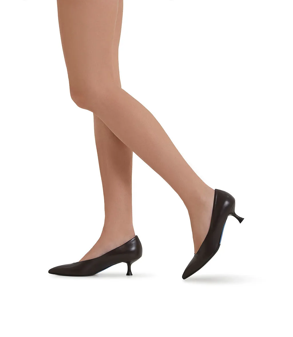 Dark brown nappa pumps
