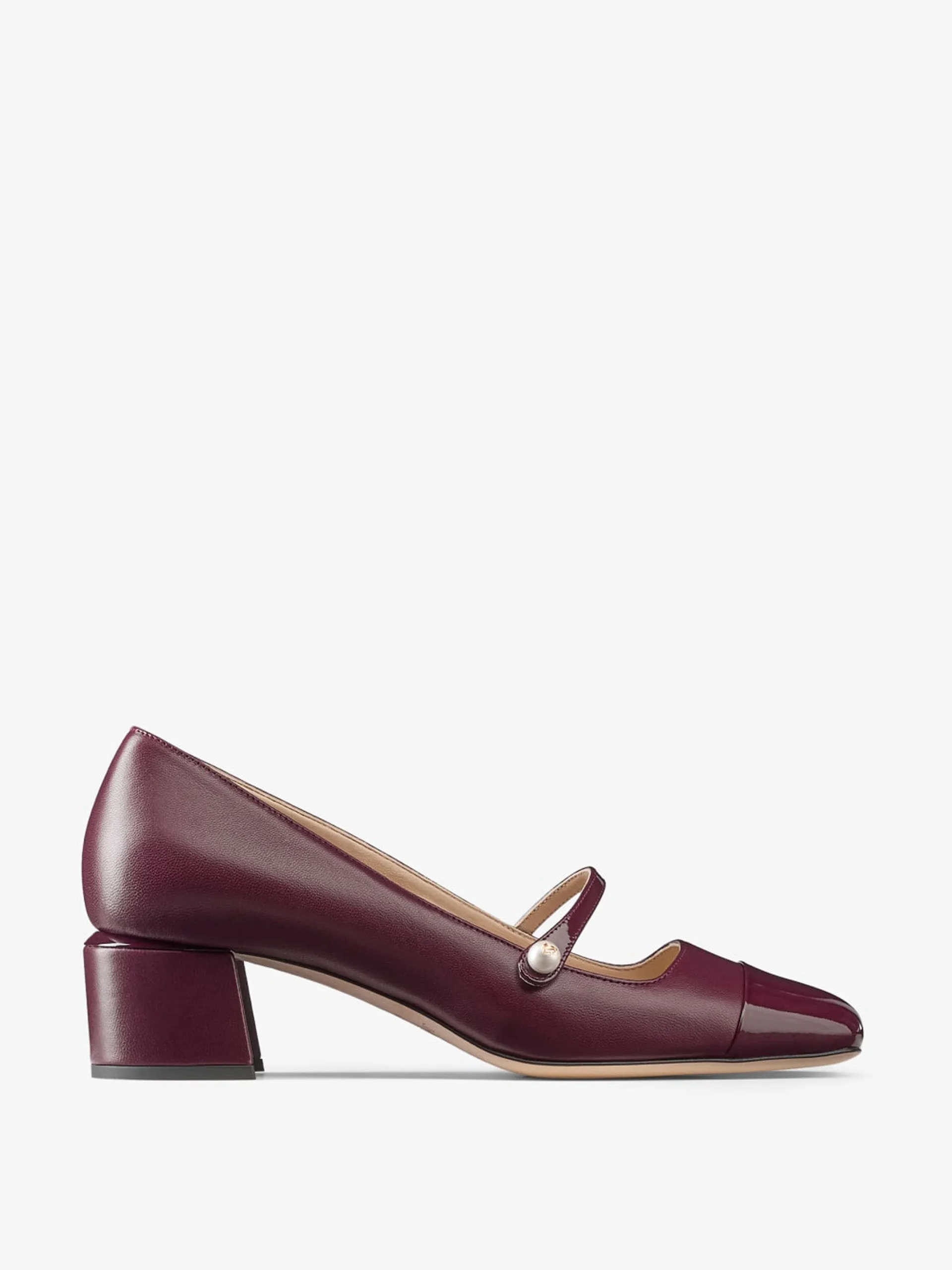 Elisa 45 garnet leather pumps