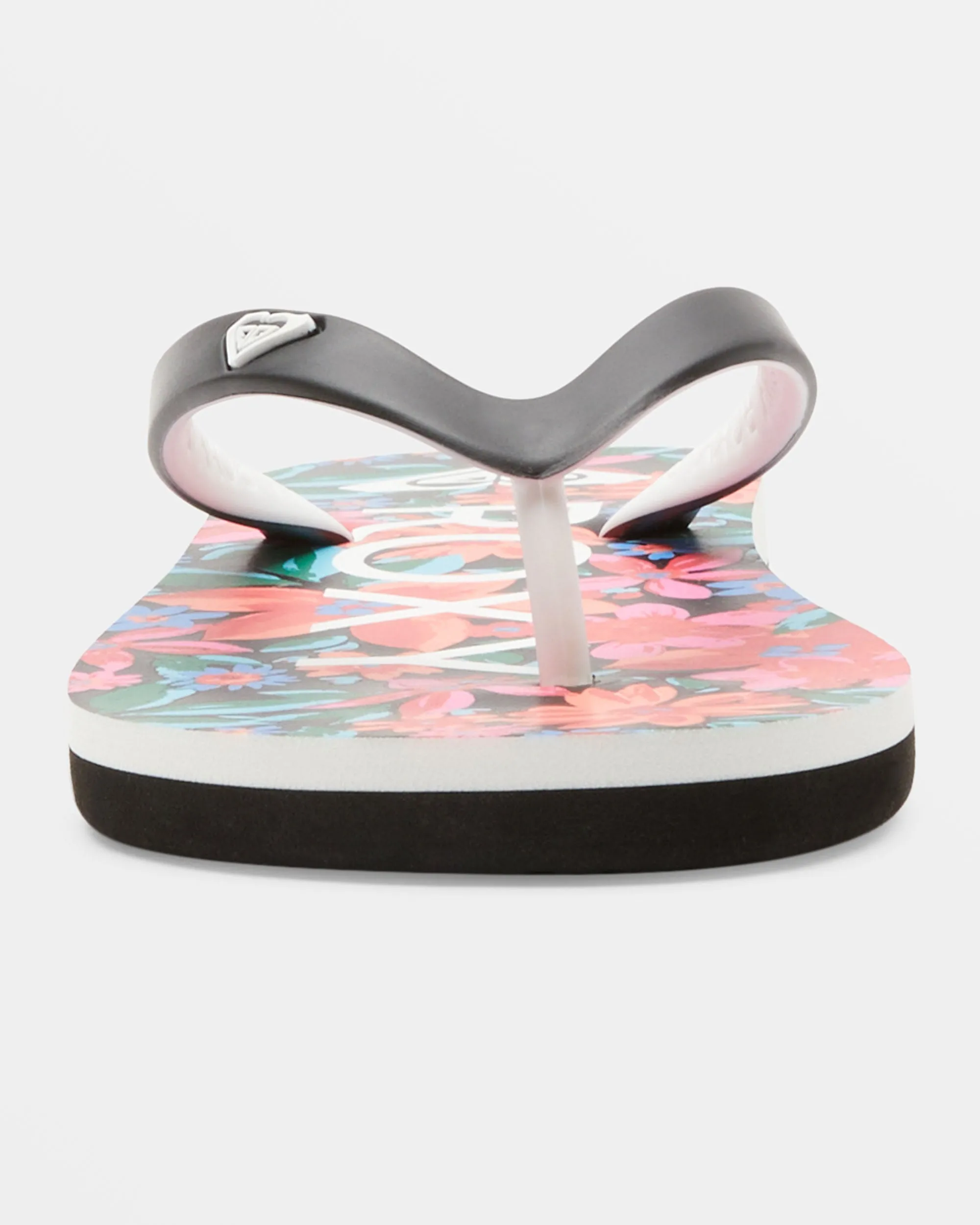 Girls 4-16 Tahiti Flip-Flops - Black/Cactus Flower