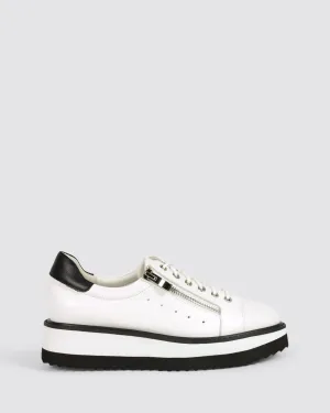 GOODLUCK PLATFORM SNEAKERS WHITE LEATHER
