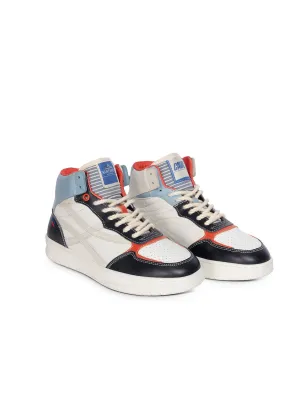 Graphic Leather Trainers  SAINT JAMES x Caval (ECUME/BASKET)