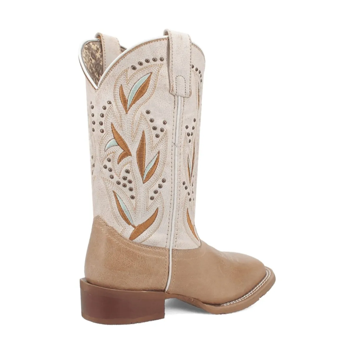 Laredo Women's Lydia Broad Square Toe Leather Boots - Sand 5603