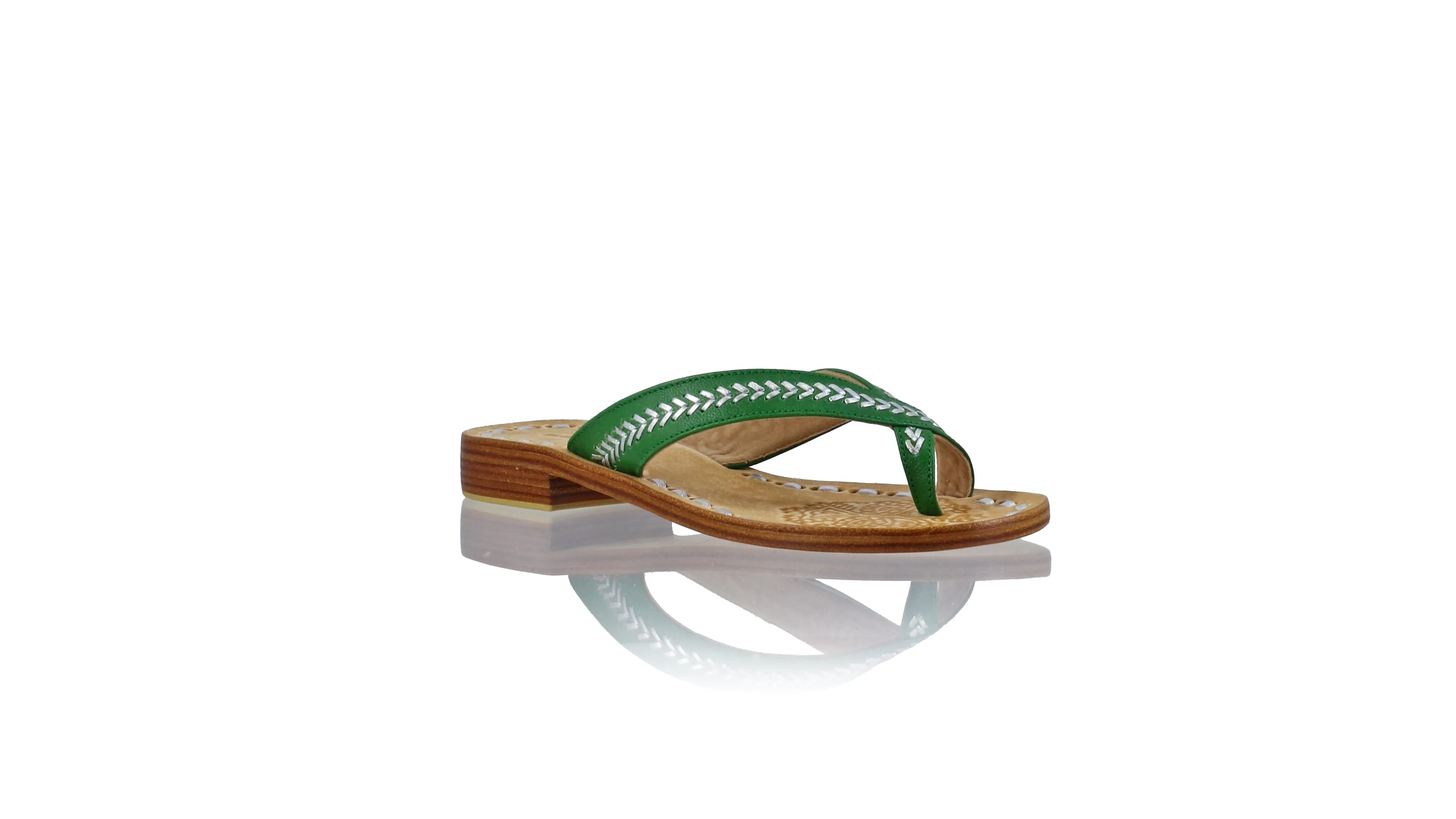 Louis 20mm Flat  - Green & Silver