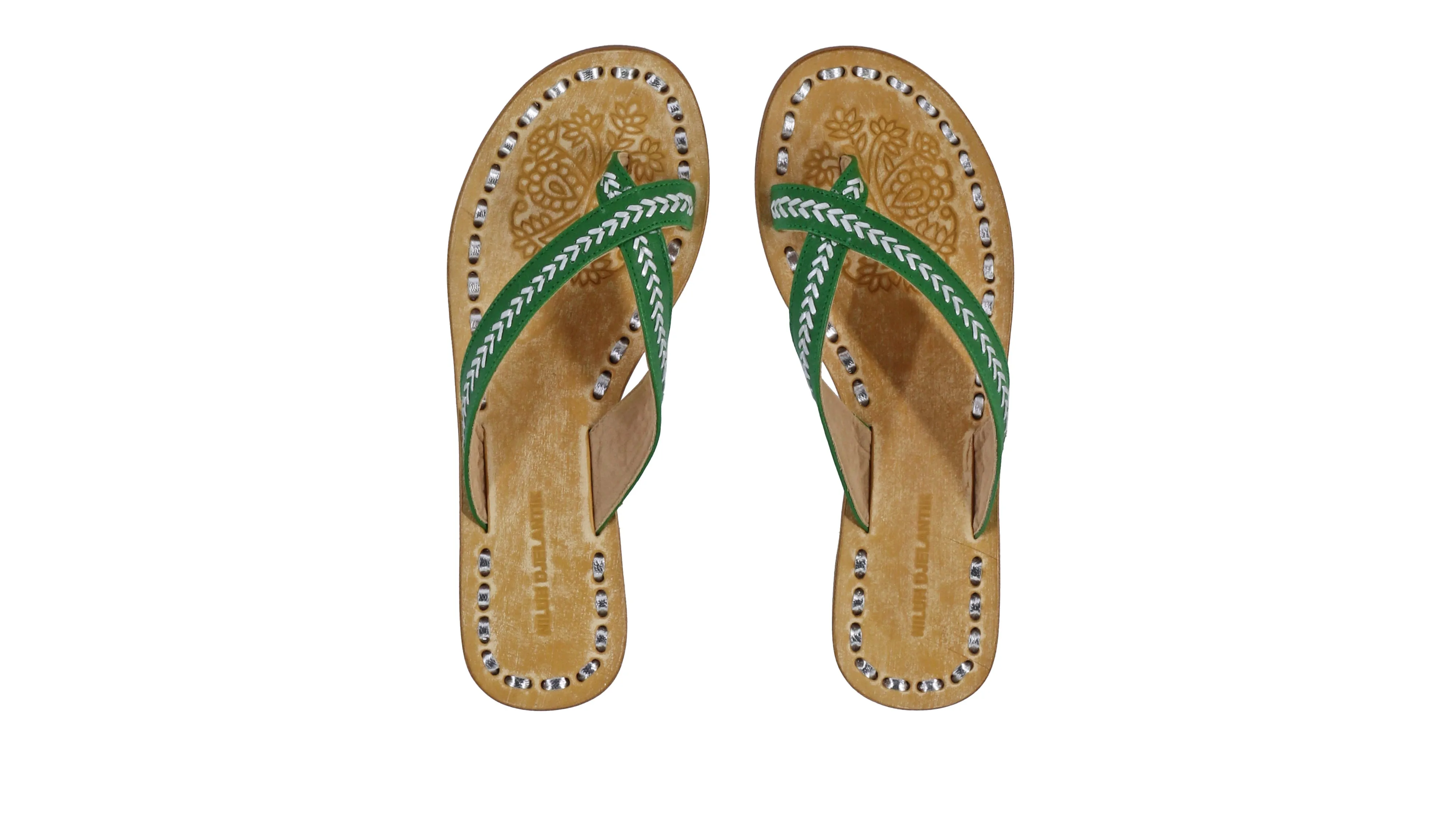 Louis 20mm Flat  - Green & Silver
