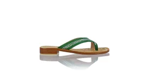 Louis 20mm Flat  - Green & Silver