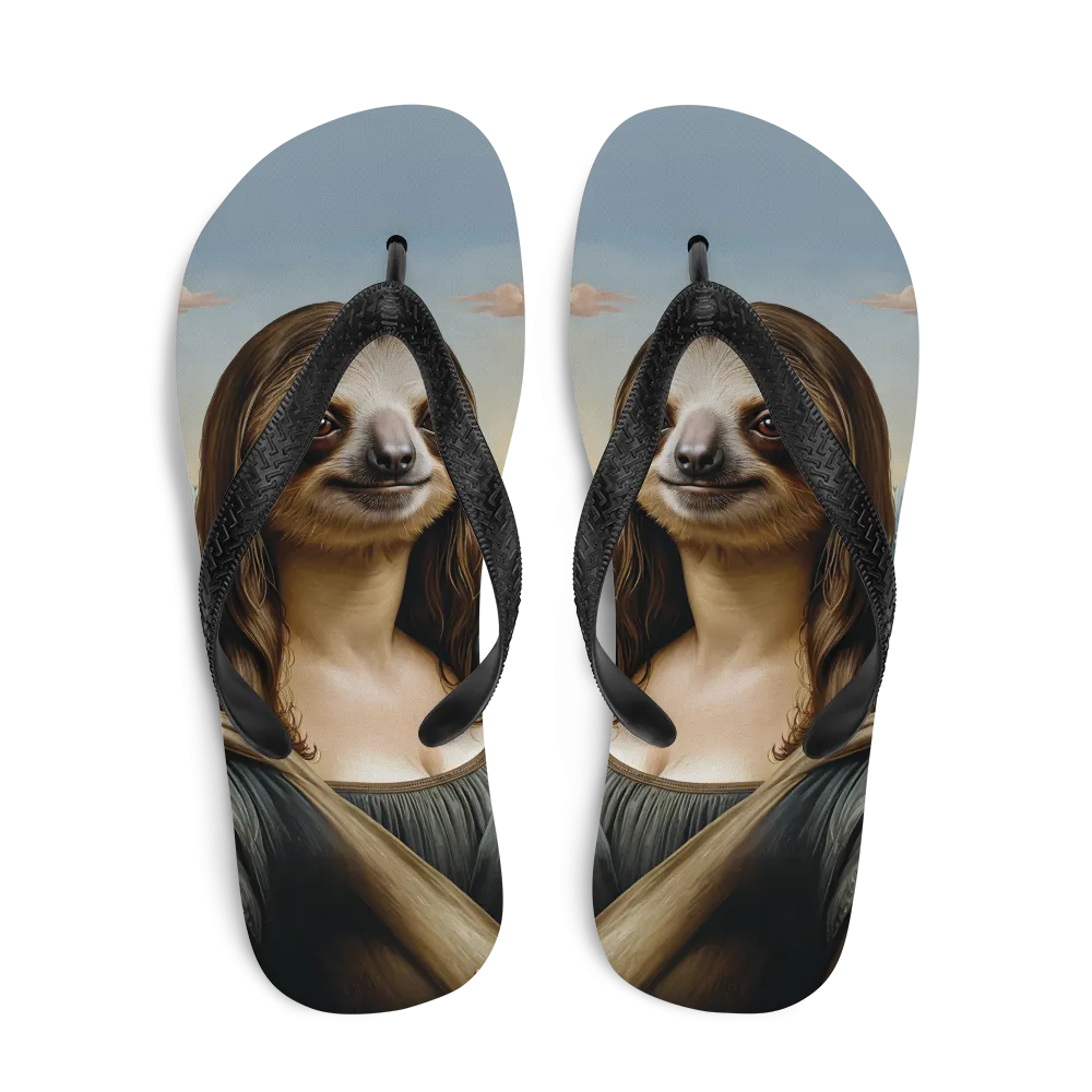 Monalisloth Flip Flops