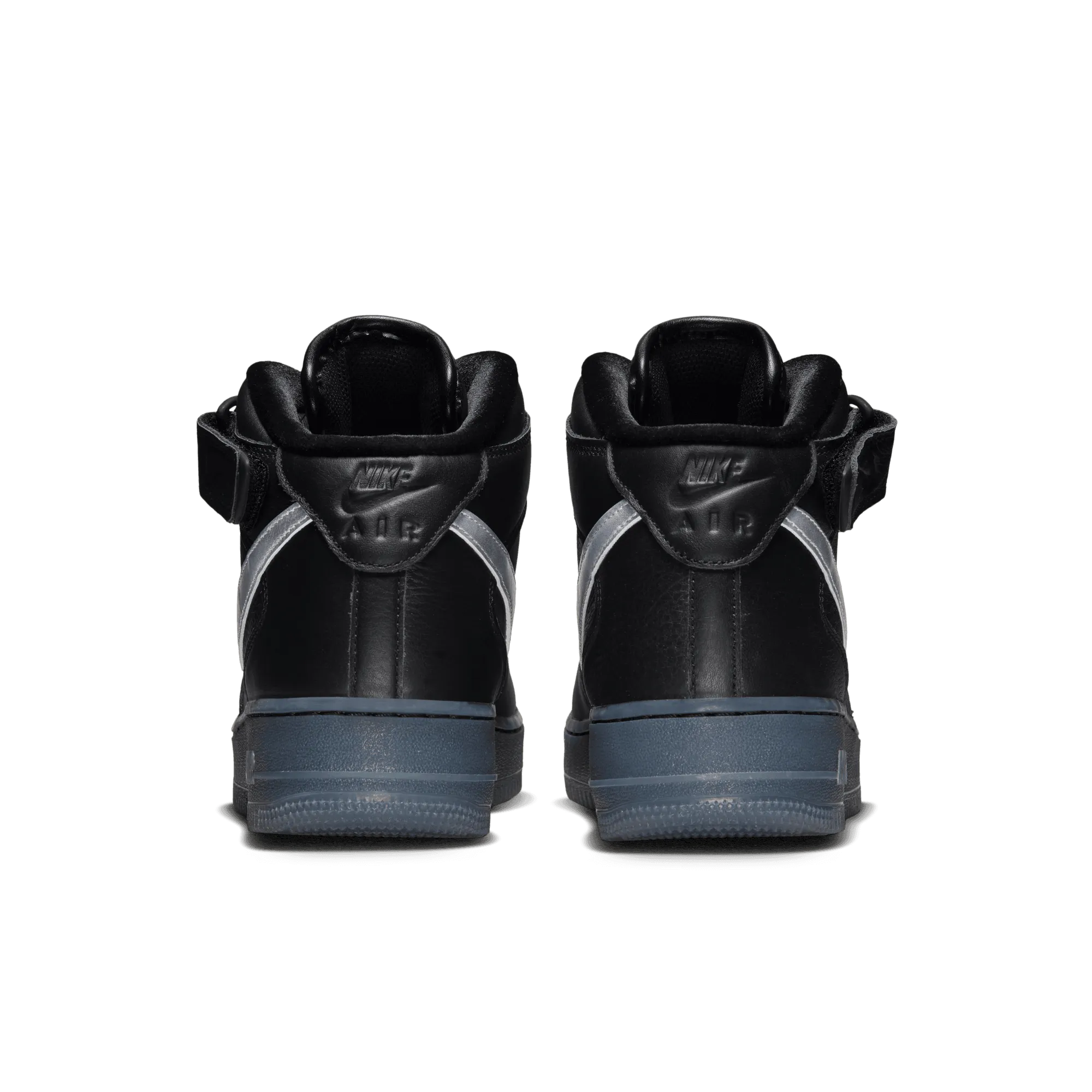 NIKE AF1 MID '07 PREMIUM "BLACK METALLIC SILVER"