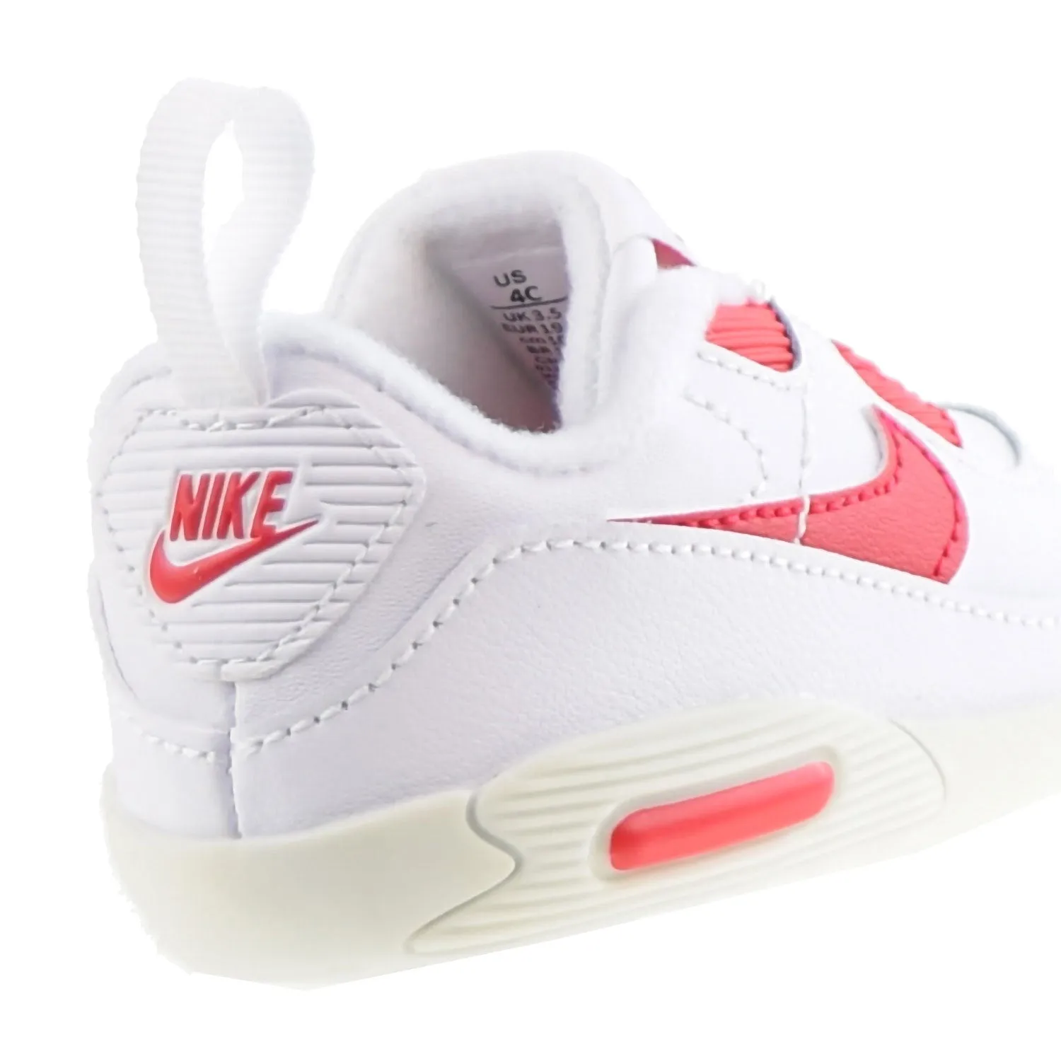 Nike Air Max 90 Crib (CB) Infants' Shoes White-Hyper Red