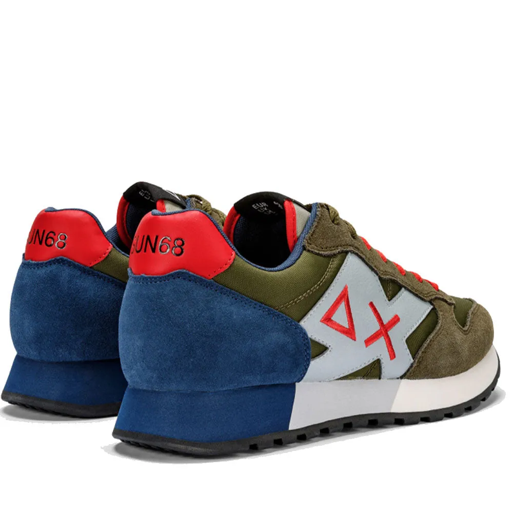 Scarpe Uomo Sun68 Sneakers Jaki Solid Militare - Z34111
