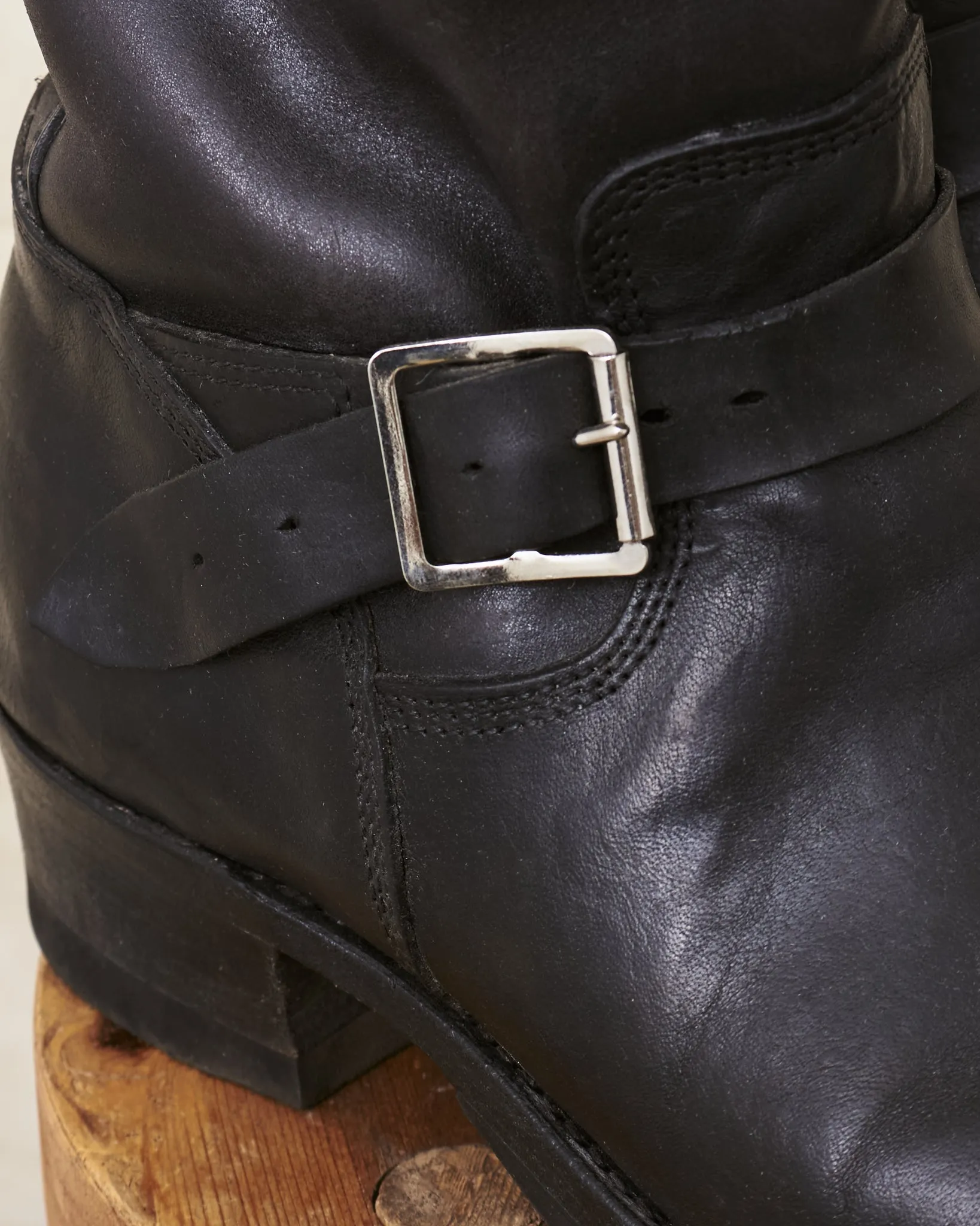 Second Hand Råland Bootmaker Engineer Boots Horsehide Black Handmade In Sweden EU 43