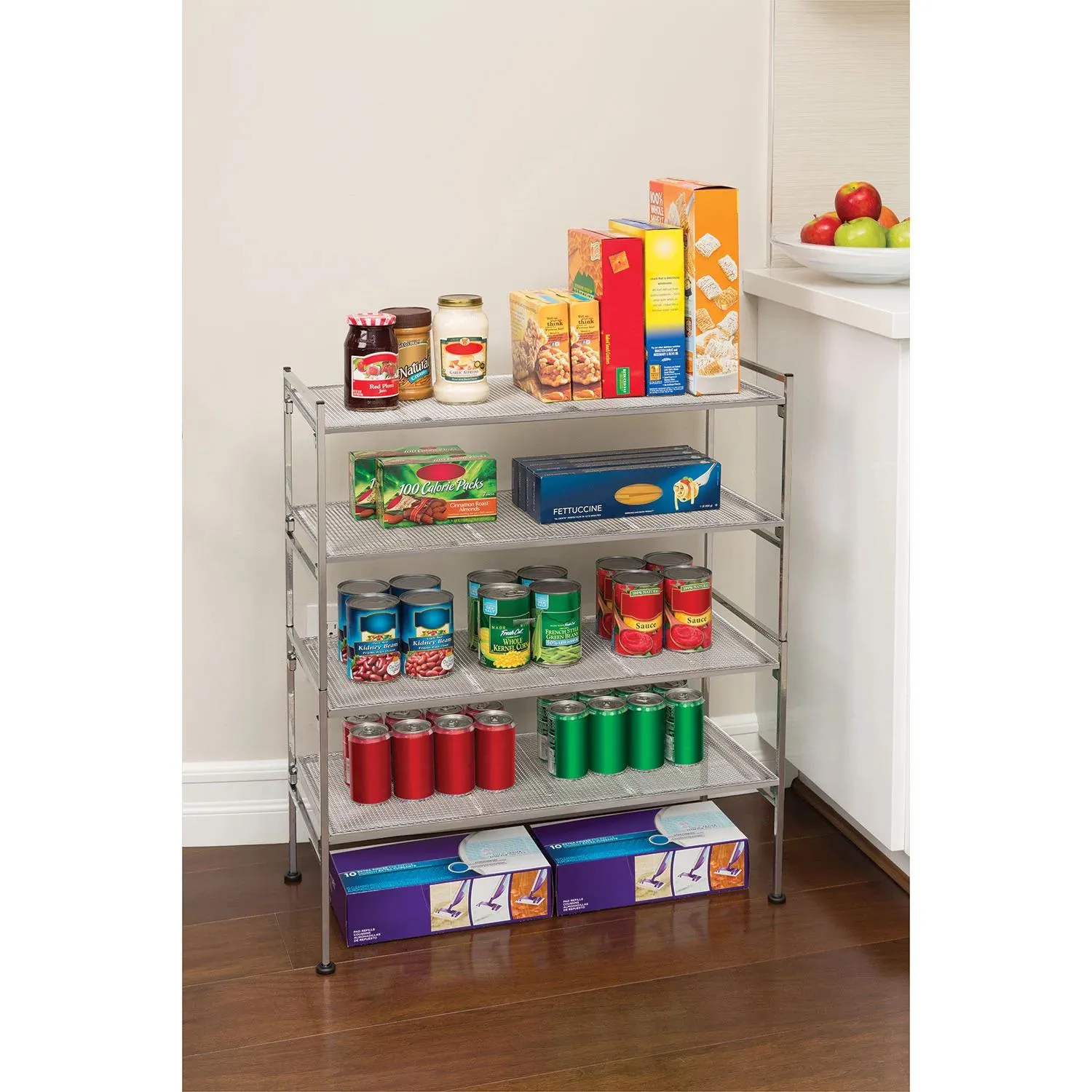 Seville Classics 2-Tier Steel Mesh Utility Shoe Rack, 26.25 W x 11.75 D x 15.75 H