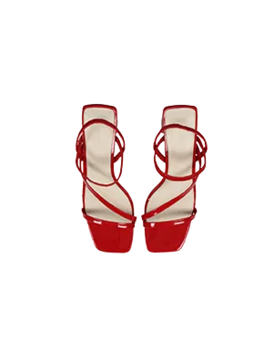 TIA HEEL RED PATENT