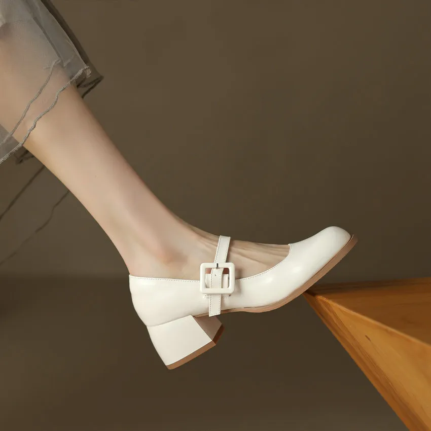USS Shoes Milagros Women's Square Mid Heel Pumps