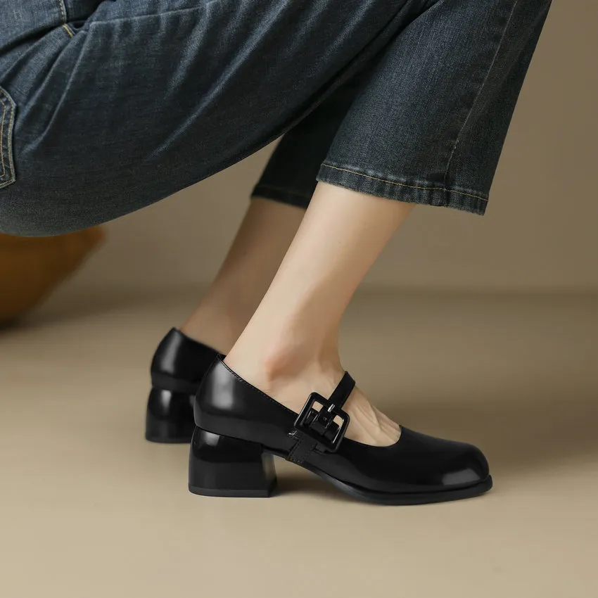USS Shoes Milagros Women's Square Mid Heel Pumps
