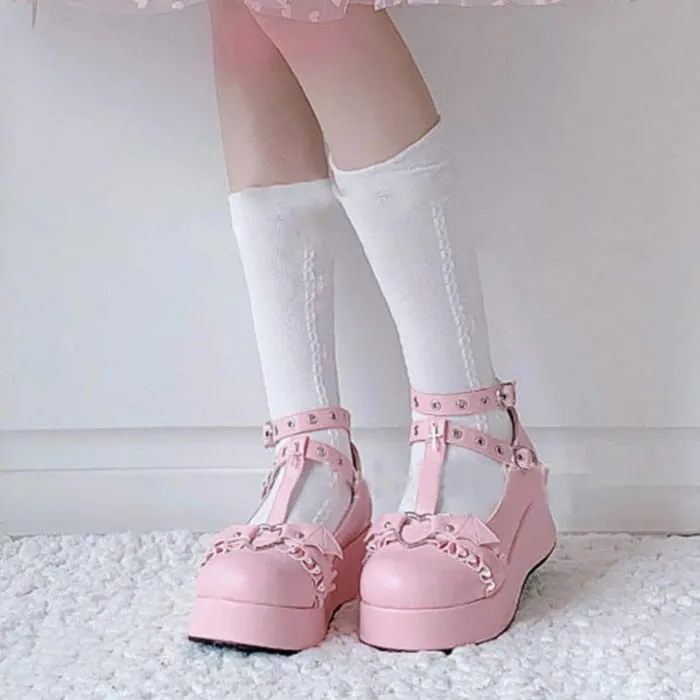 Vintage Platform Strap Buckle Lolita Mary Janes