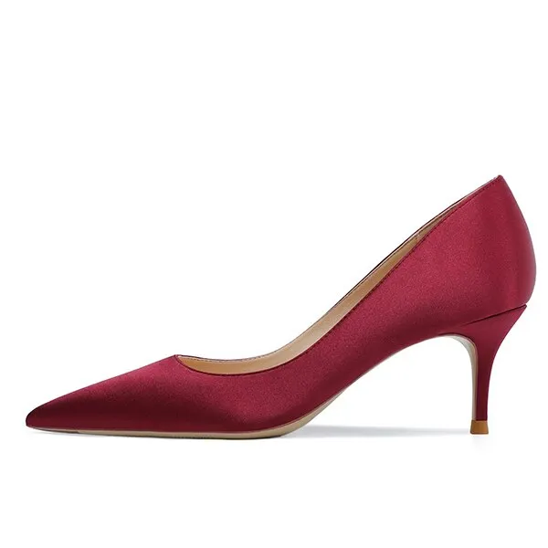 xiangtuibao Elegant New Office Women Pumps Sexy Thin High Heels Woman Dress Wedding Party Shoes Stiletto Red Green Ladies Silk Shoes O0007