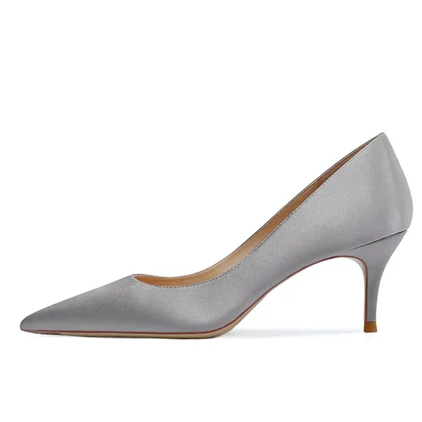 xiangtuibao Elegant New Office Women Pumps Sexy Thin High Heels Woman Dress Wedding Party Shoes Stiletto Red Green Ladies Silk Shoes O0007
