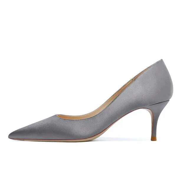 xiangtuibao Elegant New Office Women Pumps Sexy Thin High Heels Woman Dress Wedding Party Shoes Stiletto Red Green Ladies Silk Shoes O0007