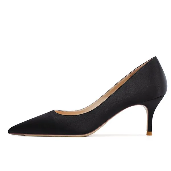 xiangtuibao Elegant New Office Women Pumps Sexy Thin High Heels Woman Dress Wedding Party Shoes Stiletto Red Green Ladies Silk Shoes O0007